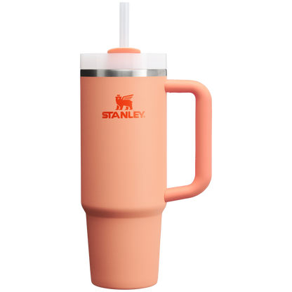 Splash-Resistant FlowState The Quencher H2.0 Flowstate Tumbler | Stanley Create D331C - Double-Wall Vacuum Insulated Travel Tumbler with Straw Detail