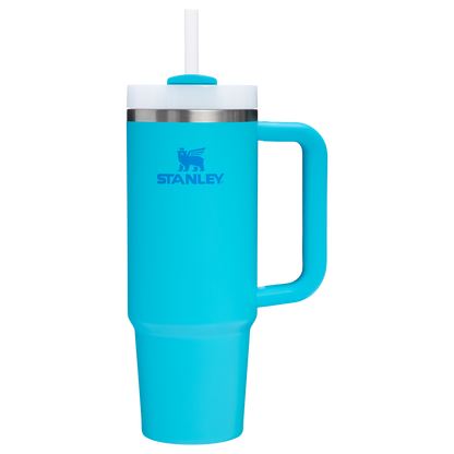 Splash-Resistant FlowState The Quencher H2.0 Flowstate Tumbler | Stanley Create D331C - Double-Wall Vacuum Insulated Travel Tumbler with Straw Detail