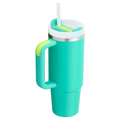 Splash-Resistant FlowState The Quencher H2.0 Flowstate Tumbler D051L - FlowState 3-Position Lid Insulated Travel Mug Detail
