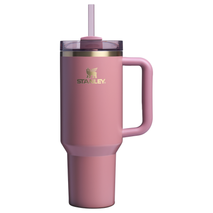 Splash-Resistant FlowState The Quencher H2.0 Flowstate Tumbler  | Stanley Create D332L - Double-Wall Vacuum Insulated Travel Tumbler with Straw Detail