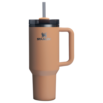 Splash-Resistant FlowState The Quencher H2.0 Flowstate Tumbler  | Stanley Create D332L - Double-Wall Vacuum Insulated Travel Tumbler with Straw Detail