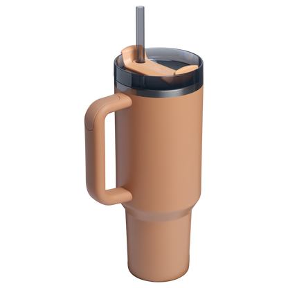 Splash-Resistant FlowState The Quencher H2.0 Flowstate Tumbler  | Stanley Create D332L - Double-Wall Vacuum Insulated Travel Tumbler with Straw Detail