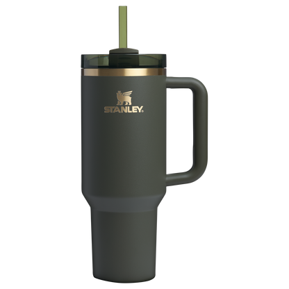 Splash-Resistant FlowState The Quencher H2.0 Flowstate Tumbler  | Stanley Create D332L - Double-Wall Vacuum Insulated Travel Tumbler with Straw Detail