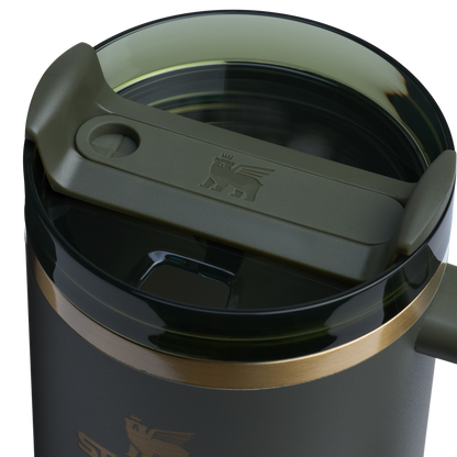 Splash-Resistant FlowState The Quencher H2.0 Flowstate Tumbler  | Stanley Create D332L - Double-Wall Vacuum Insulated Travel Tumbler with Straw Detail