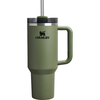 Insulated Travel The Quencher H2.0 Flowstate Tumbler D050X - 40oz Large Capacity Car-Cup Friendly Quencher - Dried Pine