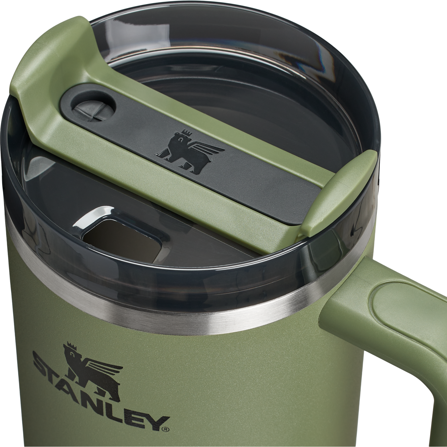 Splash-Resistant FlowState The Quencher H2.0 Flowstate Tumbler  | Stanley Create D332L - Double-Wall Vacuum Insulated Travel Tumbler with Straw Detail
