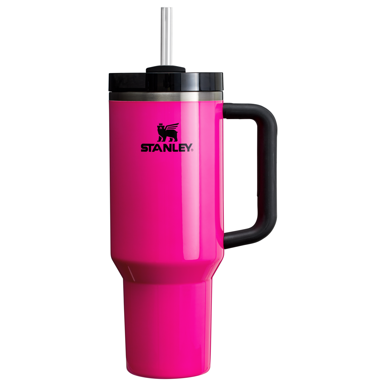 Splash-Resistant FlowState The Quencher H2.0 Flowstate Tumbler  | Stanley Create D332L - Double-Wall Vacuum Insulated Travel Tumbler with Straw Detail