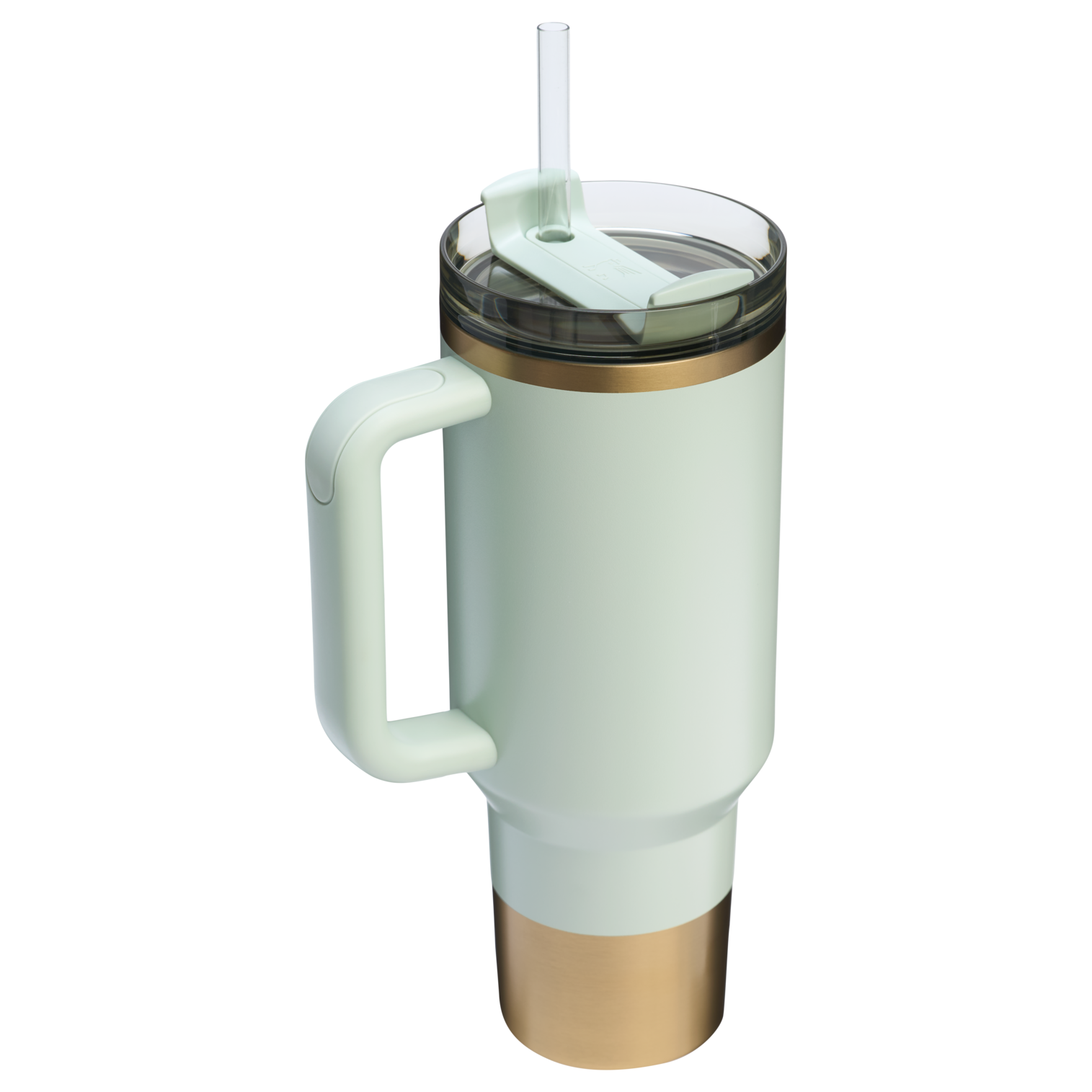 Splash-Resistant FlowState The Quencher H2.0 Flowstate Tumbler  | Stanley Create D332L - Double-Wall Vacuum Insulated Travel Tumbler with Straw Detail