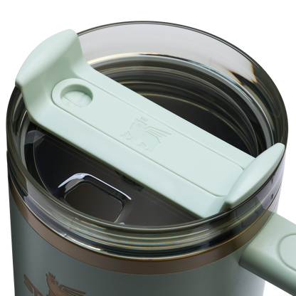 Splash-Resistant FlowState The Quencher H2.0 Flowstate Tumbler  | Stanley Create D332L - Double-Wall Vacuum Insulated Travel Tumbler with Straw Detail