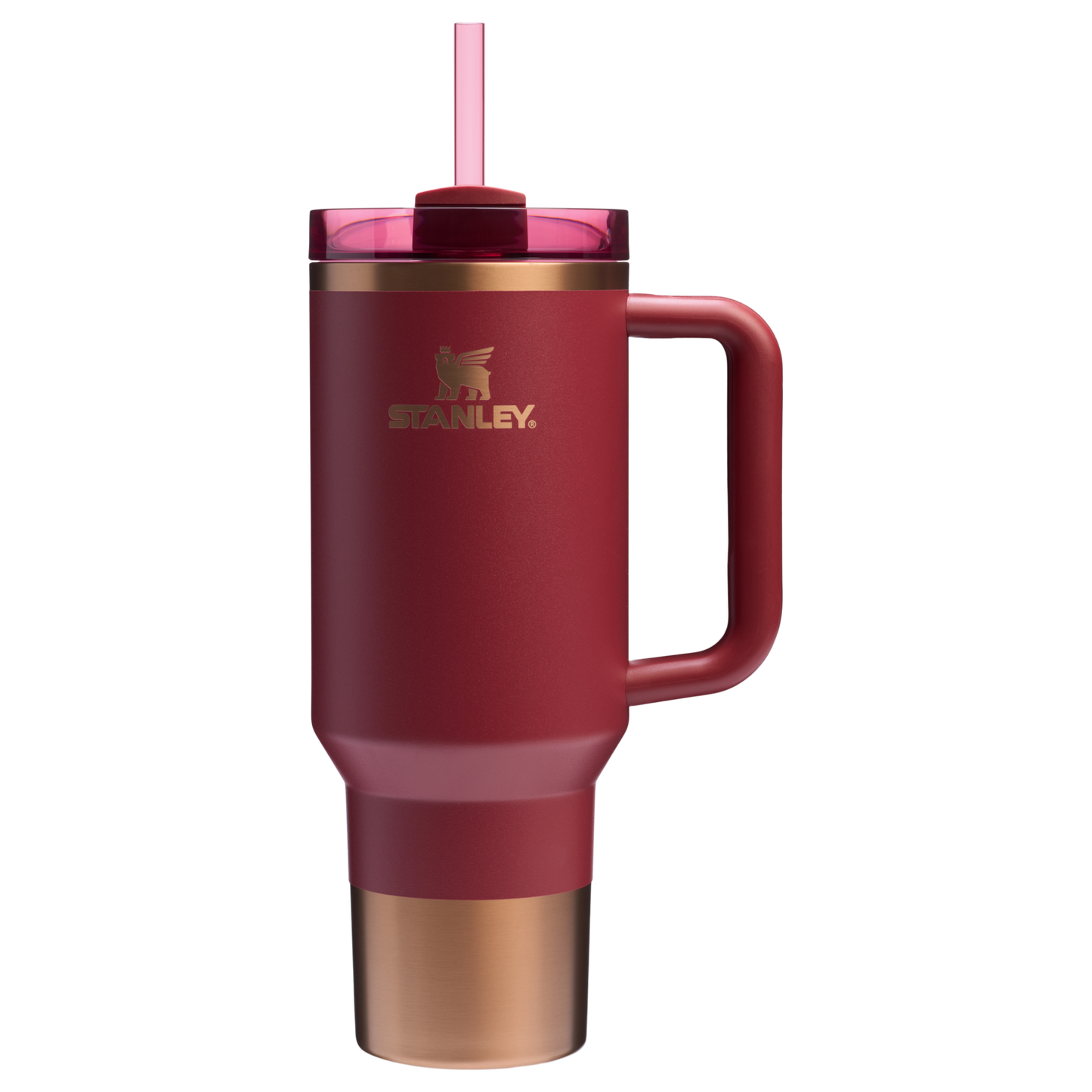 Splash-Resistant FlowState The Quencher H2.0 Flowstate Tumbler  | Stanley Create D332L - Double-Wall Vacuum Insulated Travel Tumbler with Straw Detail