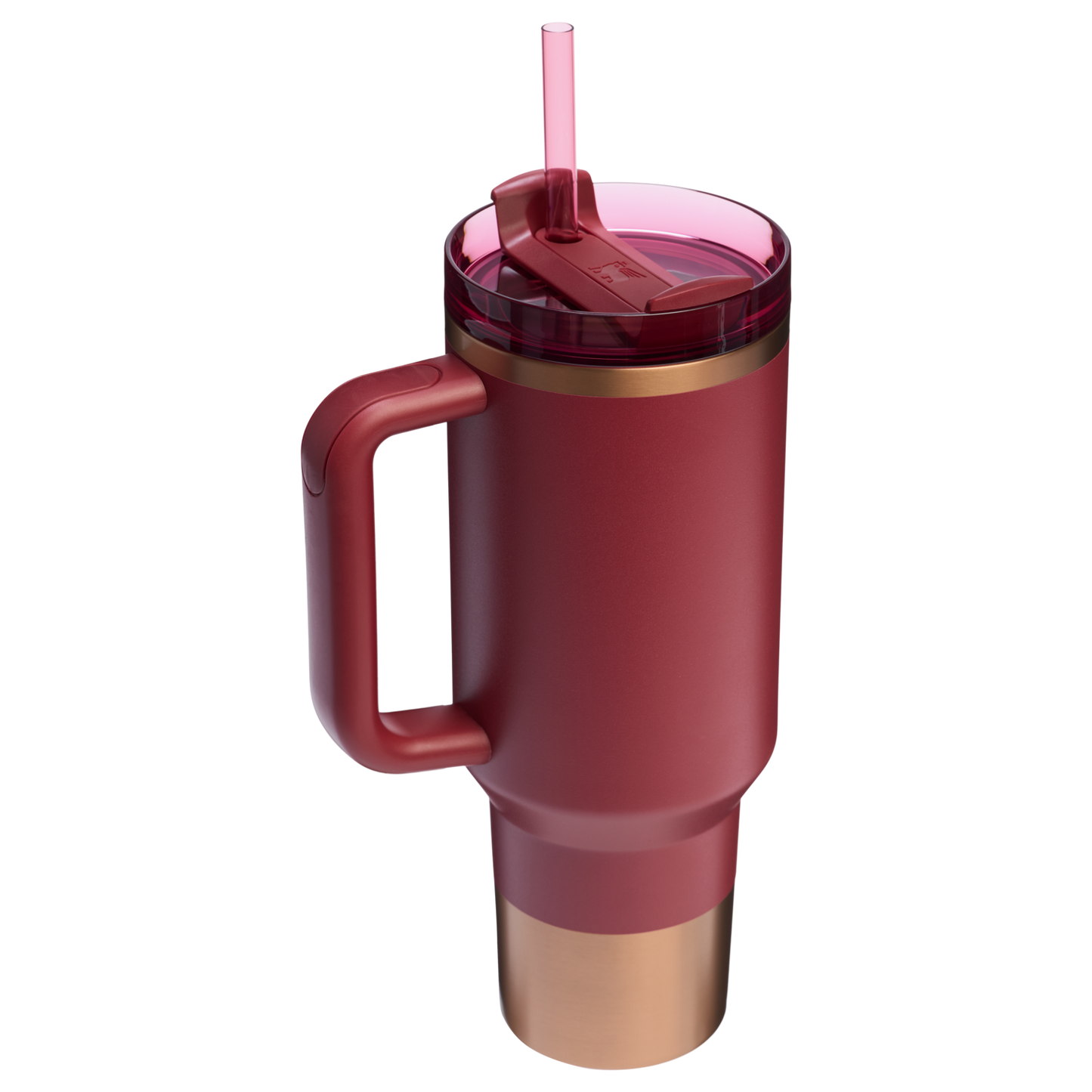 Splash-Resistant FlowState The Quencher H2.0 Flowstate Tumbler  | Stanley Create D332L - Double-Wall Vacuum Insulated Travel Tumbler with Straw Detail