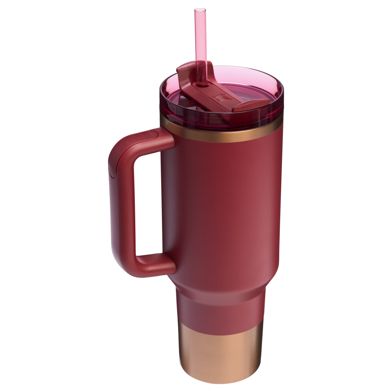 Splash-Resistant FlowState The Quencher H2.0 Flowstate Tumbler  | Stanley Create D332L - Double-Wall Vacuum Insulated Travel Tumbler with Straw Detail