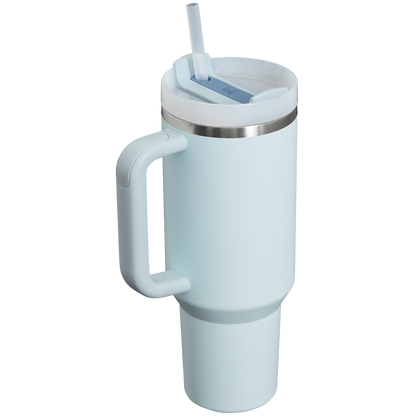 Splash-Resistant FlowState The Quencher H2.0 Flowstate Tumbler  | Stanley Create D332L - Double-Wall Vacuum Insulated Travel Tumbler with Straw Detail