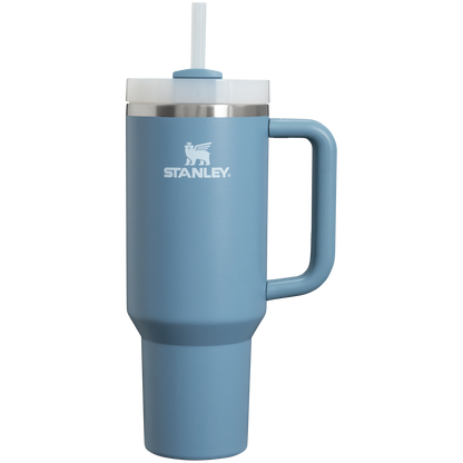 Splash-Resistant FlowState The Quencher H2.0 Flowstate Tumbler  | Stanley Create D332L - Double-Wall Vacuum Insulated Travel Tumbler with Straw Detail