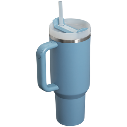 Splash-Resistant FlowState The Quencher H2.0 Flowstate Tumbler  | Stanley Create D332L - Double-Wall Vacuum Insulated Travel Tumbler with Straw Detail