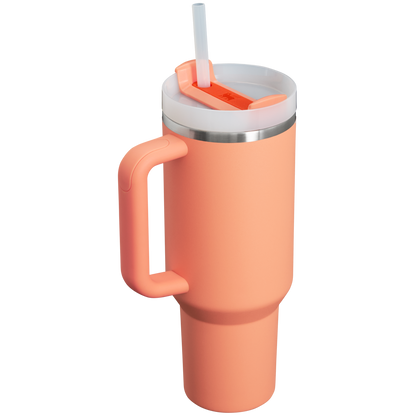 Splash-Resistant FlowState The Quencher H2.0 Flowstate Tumbler  | Stanley Create D332L - Double-Wall Vacuum Insulated Travel Tumbler with Straw Detail