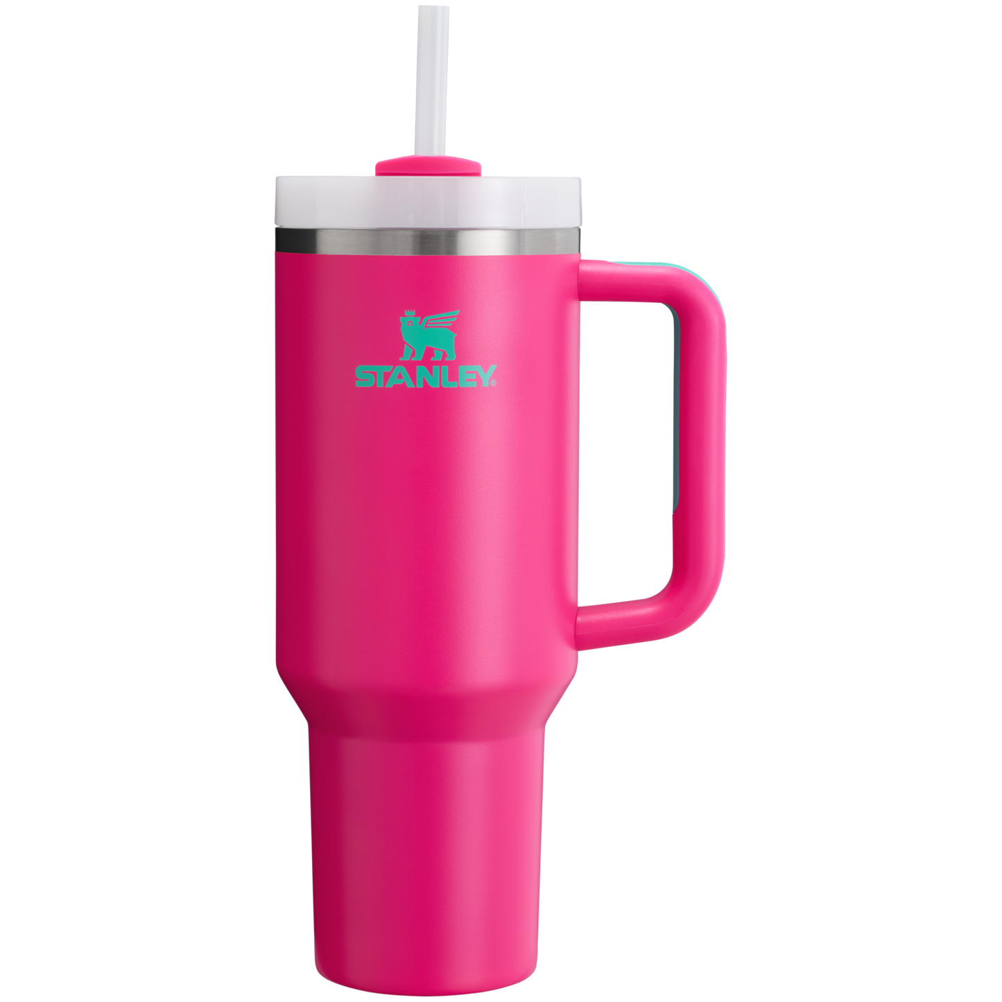 Splash-Resistant FlowState The Quencher H2.0 Flowstate Tumbler  | Stanley Create D332L - Double-Wall Vacuum Insulated Travel Tumbler with Straw Detail