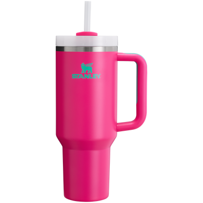 Splash-Resistant FlowState The Quencher H2.0 Flowstate Tumbler  | Stanley Create D332L - Double-Wall Vacuum Insulated Travel Tumbler with Straw Detail