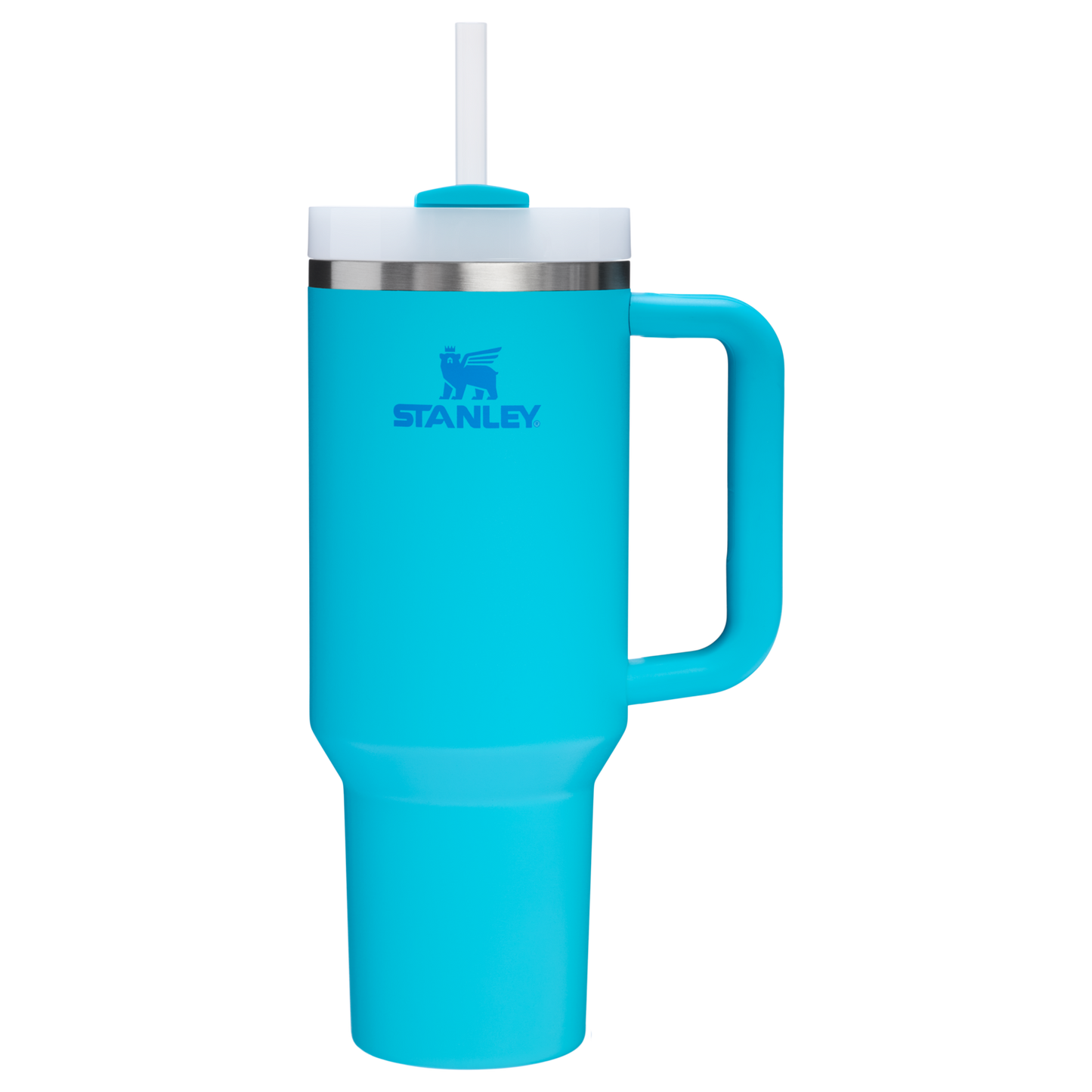 Splash-Resistant FlowState The Quencher H2.0 Flowstate Tumbler  | Stanley Create D332L - Double-Wall Vacuum Insulated Travel Tumbler with Straw Detail
