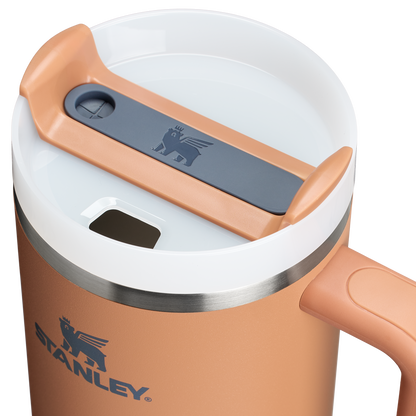 Splash-Resistant FlowState The Quencher H2.0 Flowstate Tumbler  | Stanley Create D332L - Double-Wall Vacuum Insulated Travel Tumbler with Straw Detail