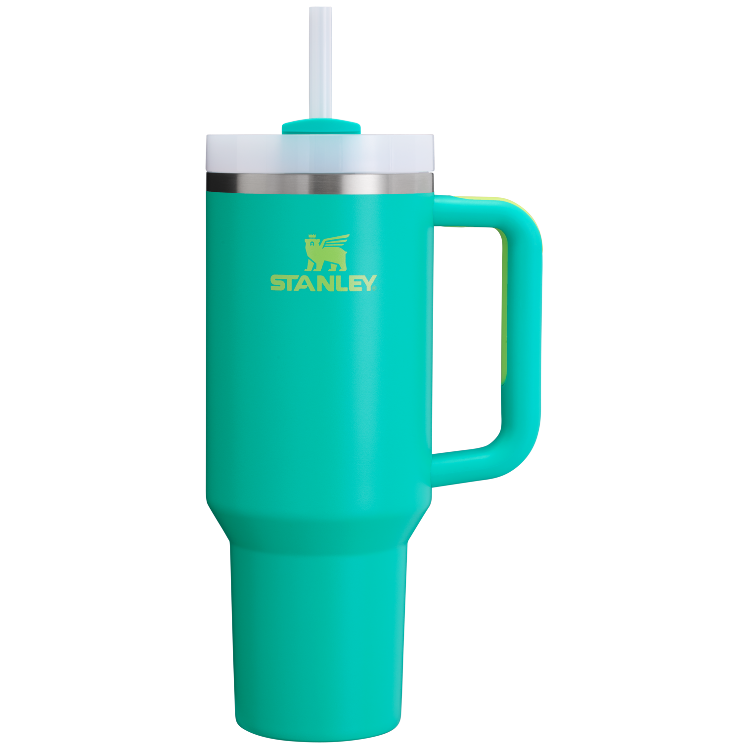 Splash-Resistant FlowState The Quencher H2.0 Flowstate Tumbler  | Stanley Create D332L - Double-Wall Vacuum Insulated Travel Tumbler with Straw Detail