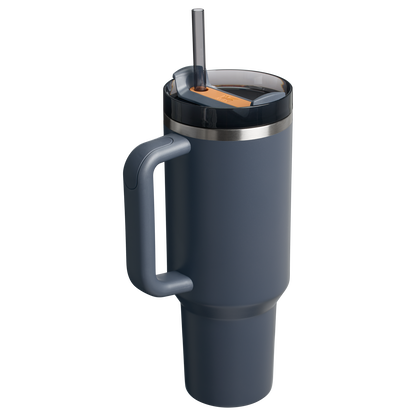 Splash-Resistant FlowState The Quencher H2.0 Flowstate Tumbler  | Stanley Create D332L - Double-Wall Vacuum Insulated Travel Tumbler with Straw Detail
