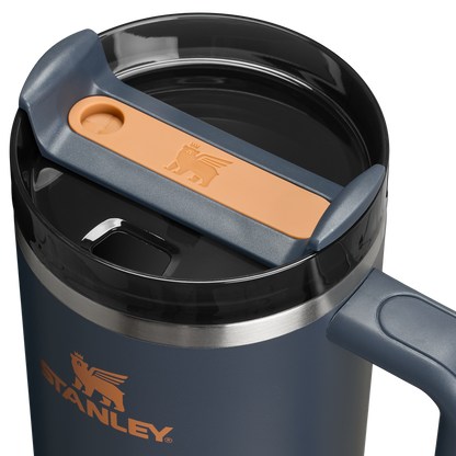 Splash-Resistant FlowState The Quencher H2.0 Flowstate Tumbler  | Stanley Create D332L - Double-Wall Vacuum Insulated Travel Tumbler with Straw Detail