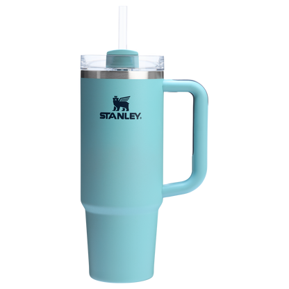 Splash-Resistant FlowState The Quencher H2.0 Flowstate Tumbler | Stanley Create D331C - Double-Wall Vacuum Insulated Travel Tumbler with Straw Detail