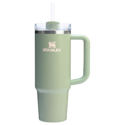 Splash-Resistant FlowState The Quencher H2.0 Flowstate Tumbler | Stanley Create D331C - Double-Wall Vacuum Insulated Travel Tumbler with Straw Detail