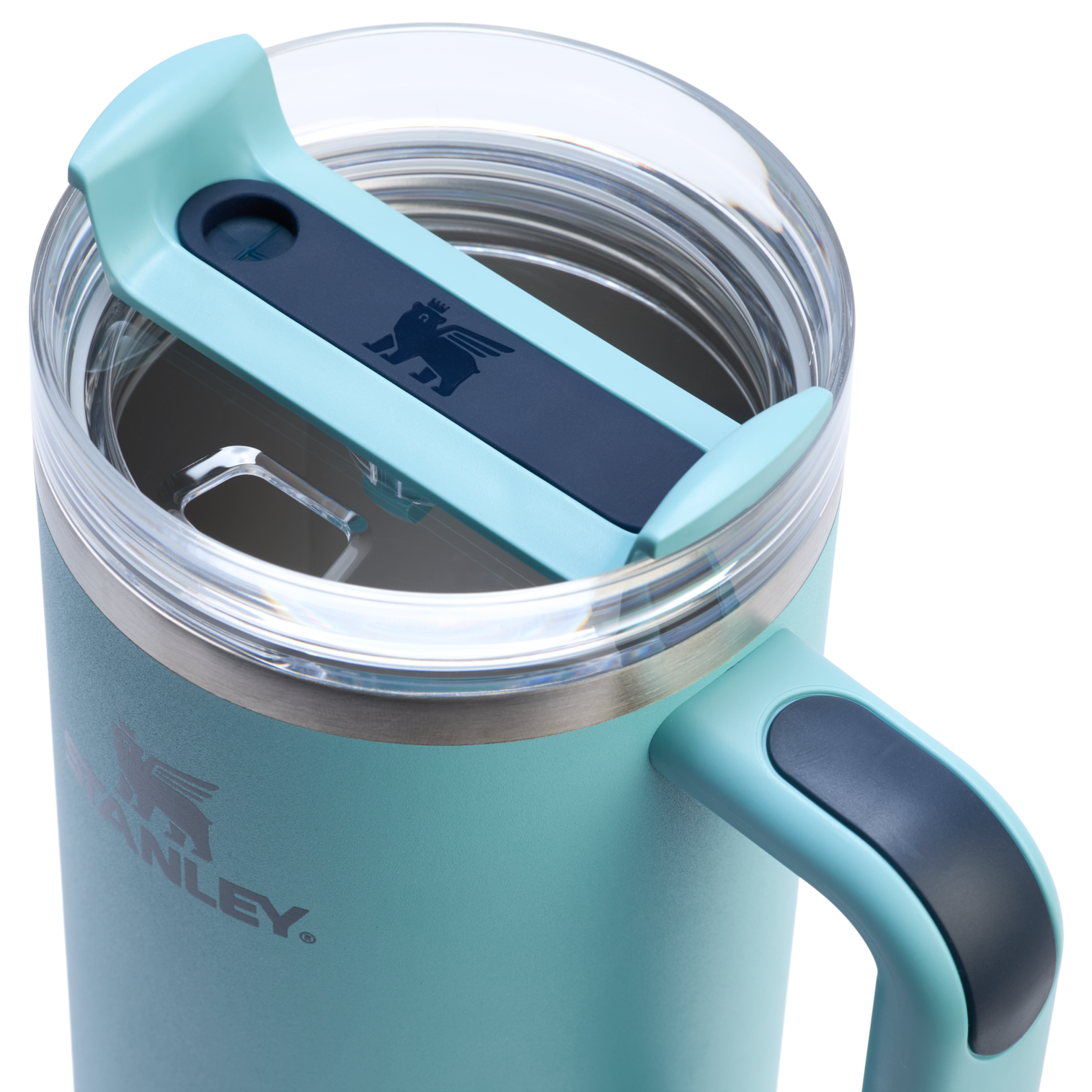 Splash-Resistant FlowState The Quencher H2.0 Flowstate Tumbler  | Stanley Create D332L - Double-Wall Vacuum Insulated Travel Tumbler with Straw Detail