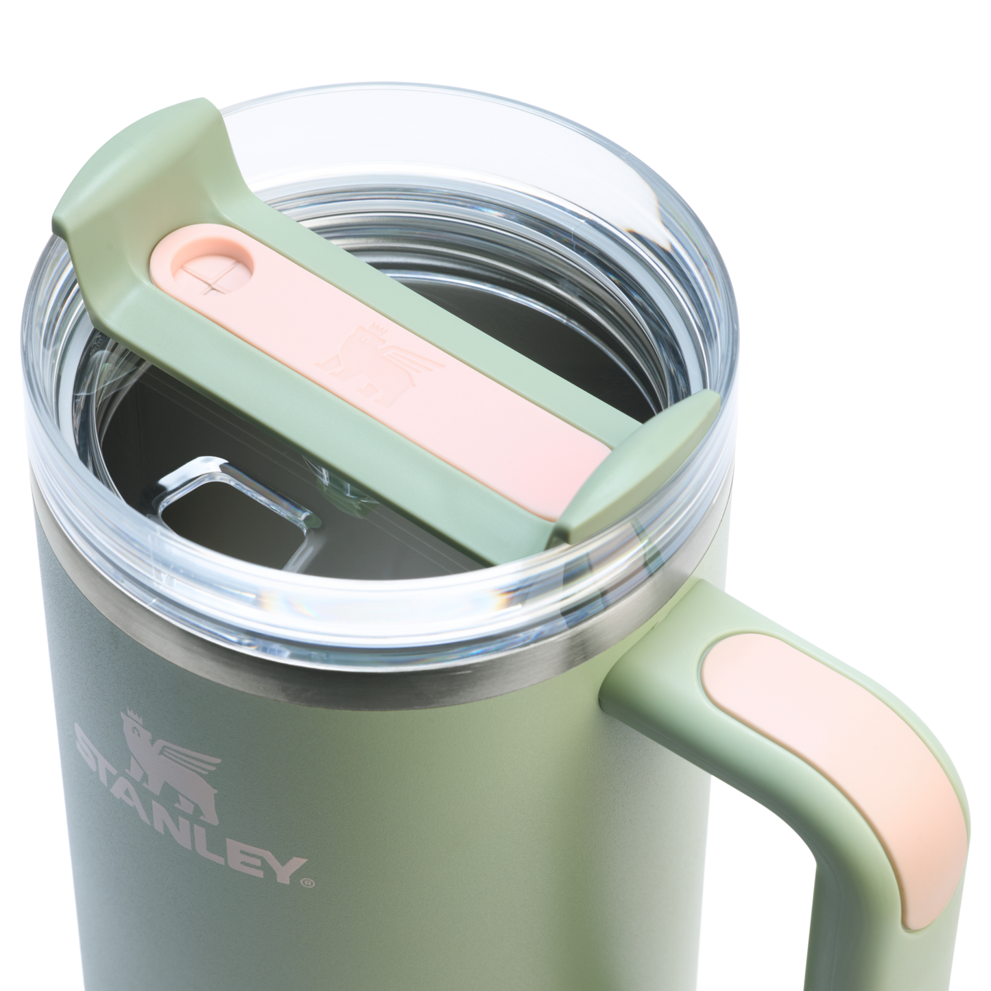 Splash-Resistant FlowState The Quencher H2.0 Flowstate Tumbler  | Stanley Create D332L - Double-Wall Vacuum Insulated Travel Tumbler with Straw Detail