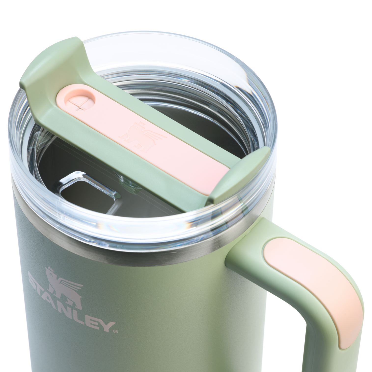 Splash-Resistant FlowState The Quencher H2.0 Flowstate Tumbler  | Stanley Create D332L - Double-Wall Vacuum Insulated Travel Tumbler with Straw Detail