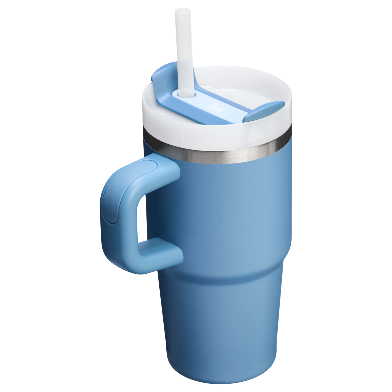 Large Capacity The Quencher H2.O Flowstate Tumbler with Handle | Stanley Create D309N - Double-Wall Vacuum Insulated Travel Tumbler with Straw Detail