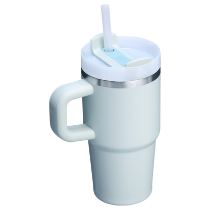 Large Capacity The Quencher H2.O Flowstate Tumbler with Handle | Stanley Create D309N - Double-Wall Vacuum Insulated Travel Tumbler with Straw Detail