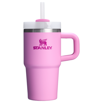 Large Capacity The Quencher H2.O Flowstate Tumbler with Handle | Stanley Create D309N - Double-Wall Vacuum Insulated Travel Tumbler with Straw Detail