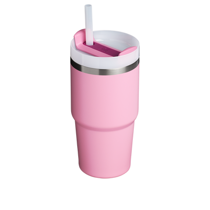Splash-Resistant FlowState The Quencher H2.0 Flowstate Tumbler D030T - Double-Wall Vacuum Insulated Travel Tumbler with Straw Detail