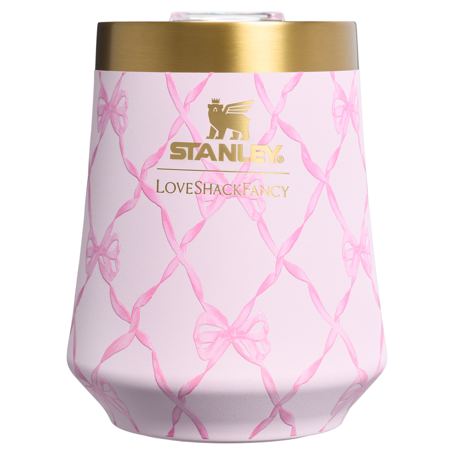 Flavor-Preserving Stanley 1913 x LoveShackFancy Holiday Reserve Wine Tumbler D367F - Elegant Stemless Vacuum Insulated Wine Tumbler Detail