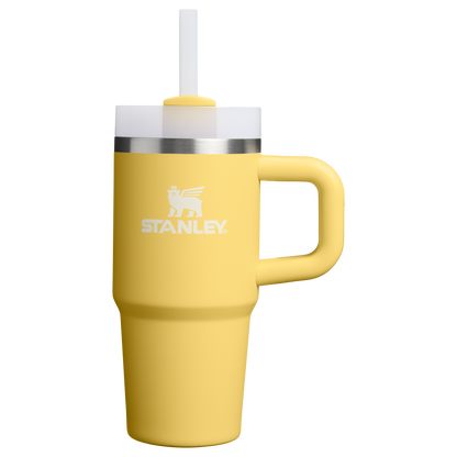 Splash-Resistant FlowState The Quencher H2.O Flowstate Tumbler | Stanley Create D291F - Double-Wall Vacuum Insulated Travel Tumbler with Straw - Daffodil
