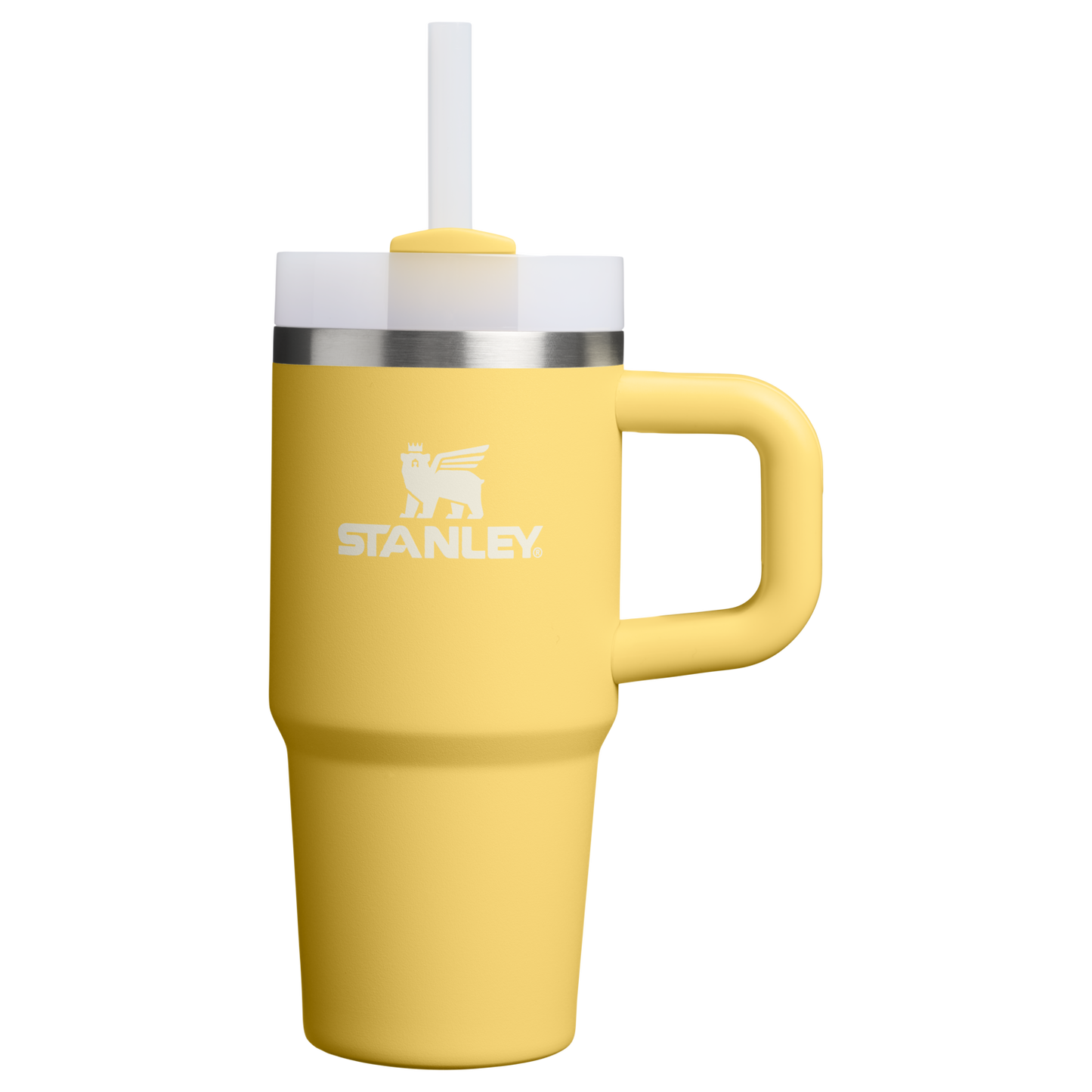 Large Capacity The Quencher H2.O Flowstate Tumbler D068Z - Double-Wall Vacuum Insulated Travel Tumbler with Straw - Daffodil