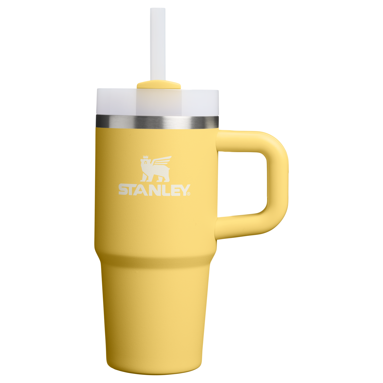 Large Capacity The Quencher H2.O Flowstate Tumbler D068Z - Double-Wall Vacuum Insulated Travel Tumbler with Straw - Daffodil