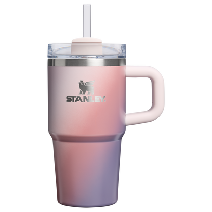 Insulated Travel The Quencher H2.O Flowstate Tumbler D069R - Double-Wall Vacuum Insulated Travel Tumbler with Straw - Dawn Spiral
