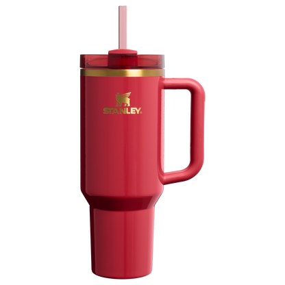 Splash-Resistant FlowState The Cheers & Cheer Quencher H2.0 Flowstate Tumbler D188Q - FlowState 3-Position Lid Insulated Travel Mug - Holly Berry Gloss