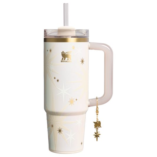 Double-Wall Vacuum The Quencher Luxe H2.0 Flowstate Tumbler D209D - Premium Stainless Steel Straw Cup for All-Day Hydration - Starlight Shimmer