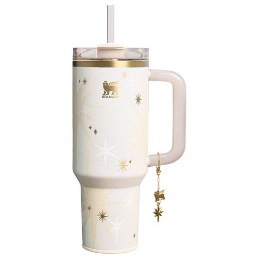 Insulated Travel The Quencher Luxe H2.0 Flowstate Tumbler D368A - 40oz Large Capacity Car-Cup Friendly Quencher - Starlight Shimmer
