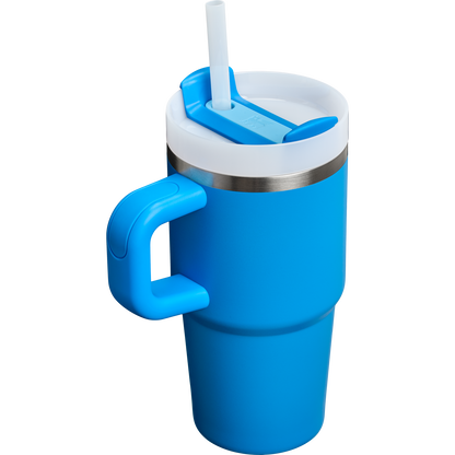Large Capacity The Quencher H2.O Flowstate Tumbler with Handle | Stanley Create D309N - Double-Wall Vacuum Insulated Travel Tumbler with Straw Detail