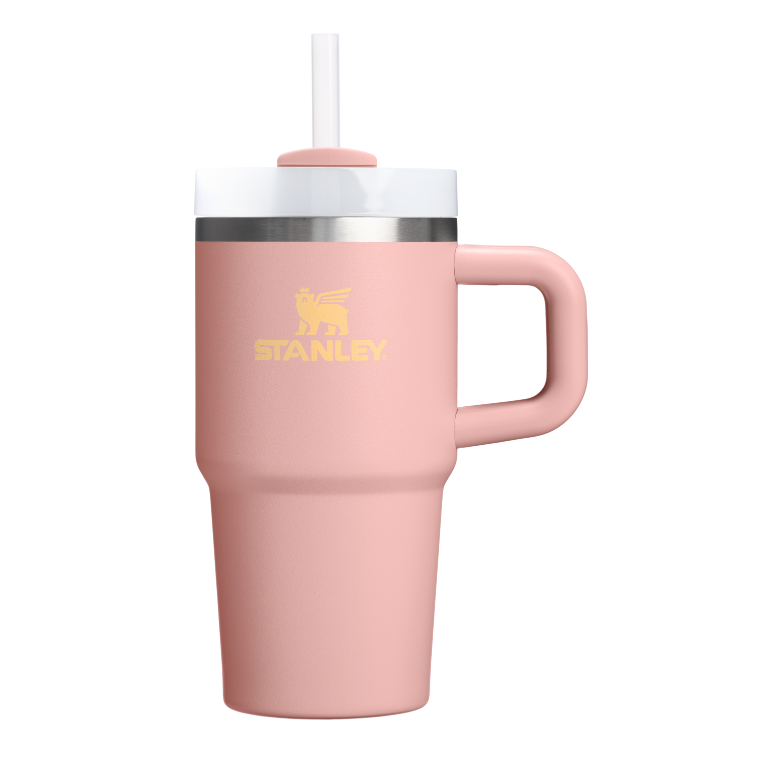 Insulated Travel The Quencher H2.O Flowstate Tumbler | Stanley Create D274S - 40oz Large Capacity Car-Cup Friendly Quencher - Peach Rose