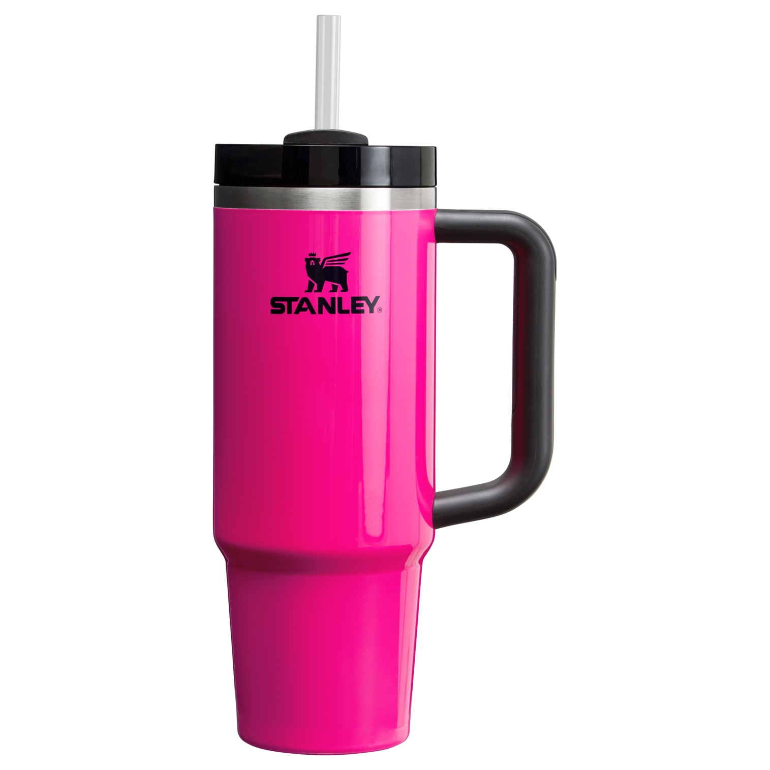 Splash-Resistant FlowState The Quencher H2.0 Flowstate Tumbler | Stanley Create D331C - Double-Wall Vacuum Insulated Travel Tumbler with Straw Detail