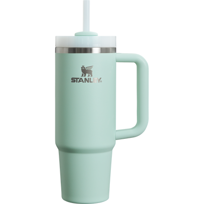 Splash-Resistant FlowState The Quencher H2.0 Flowstate Tumbler | Stanley Create D331C - Double-Wall Vacuum Insulated Travel Tumbler with Straw Detail