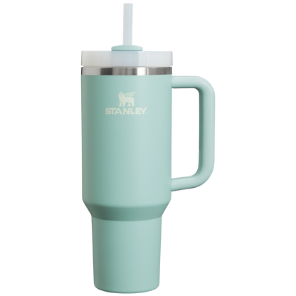 Splash-Resistant FlowState The Quencher H2.0 Flowstate Tumbler  | Stanley Create D332L - Double-Wall Vacuum Insulated Travel Tumbler with Straw Detail