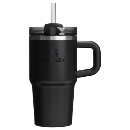 Insulated Travel The Quencher H2.O Flowstate Tumbler D069R - Double-Wall Vacuum Insulated Travel Tumbler with Straw - Black 2.0